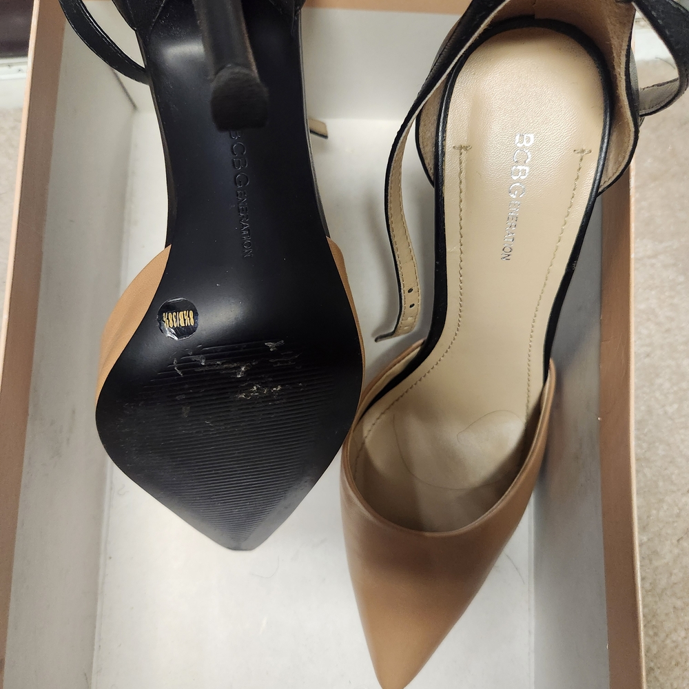 Bcbgeneration Tan Pointed Toe Heels - image 3